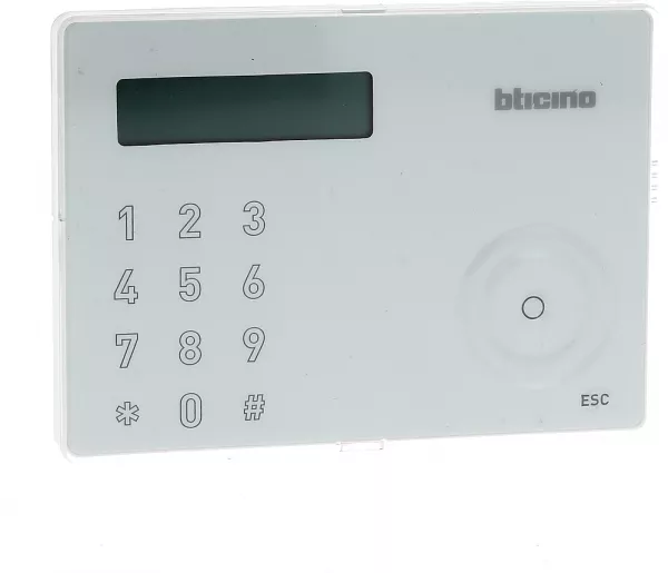 bticino-clavier multifonction alarme myhome_up �cran lcd, lecteur de badge, micro et hp (bt4215)