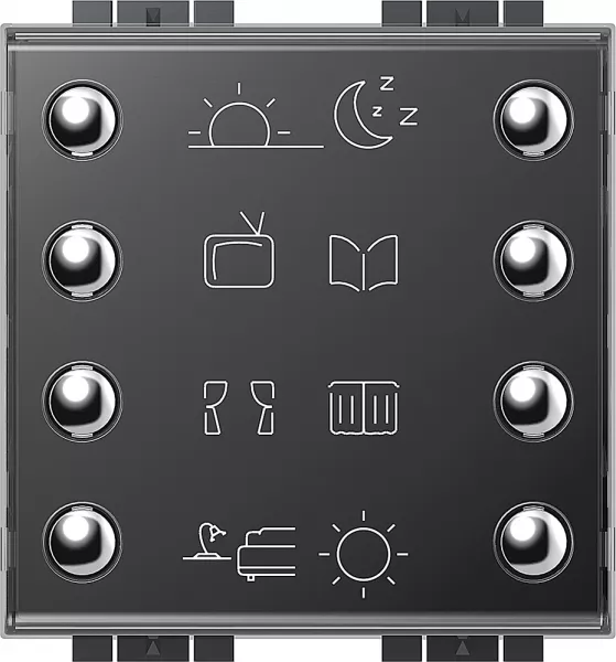 bticino-commande 8 boutons-poussoirs myhome_up livinglight (ln4652)