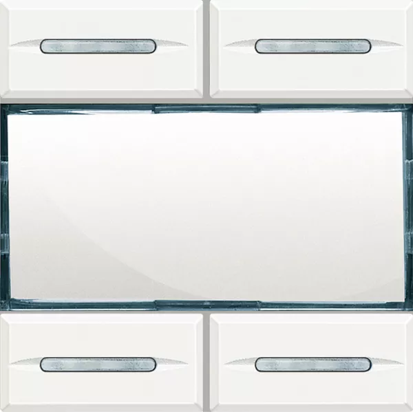 bticino-commande knx axolute - 4 touches / 4 appuis - blanc (hd4680knx)