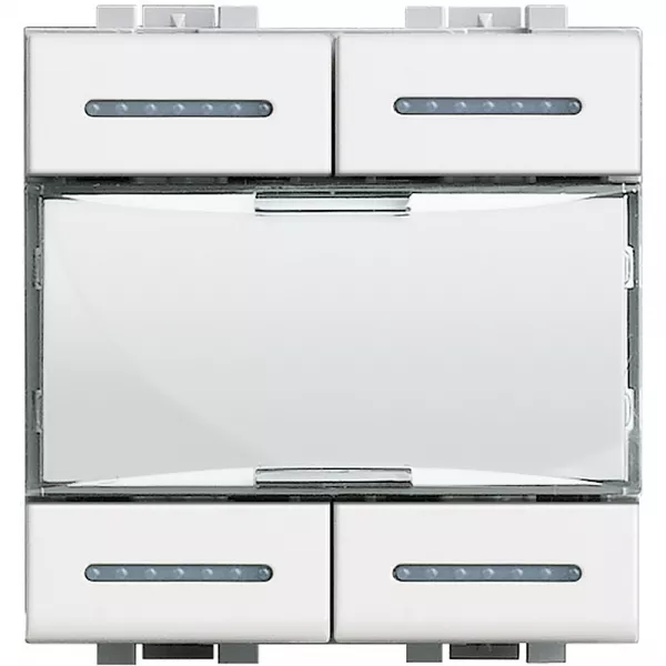 bticino-commande knx livinglight - 4 touches / 4 appuis - blanc (n4680knx)