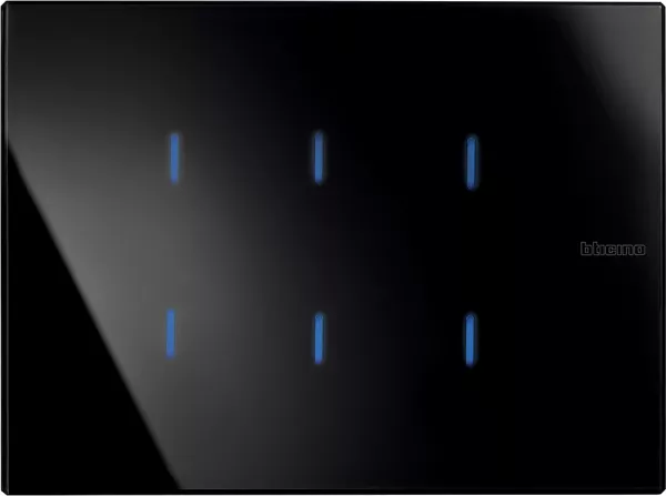 bticino-commande tactile axolute bus version 6 fonctions - nighter (hs4657m3)
