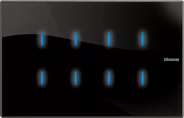 bticino-commande tactile axolute bus version 8 fonctions - nighter (hs4657m4)
