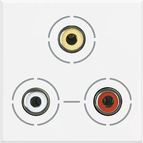 bticino-connecteur 3rca axolute - finition white - 2 modules (hd4283)