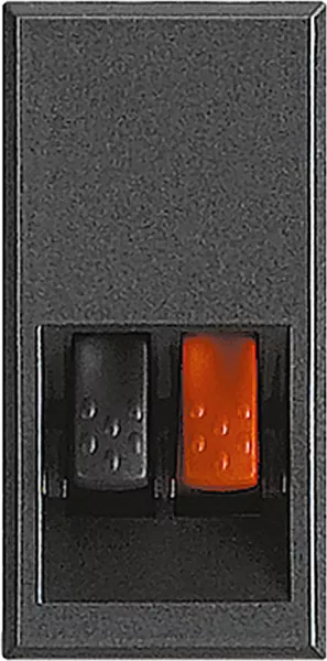bticino-connecteurs audio-vid�o pour haut-parleur axolute - anthracite 1 module (hs4294)
