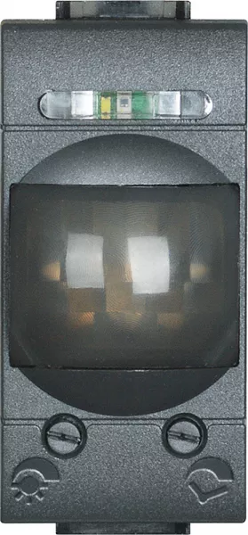 bticino-d�tecteur ir livinglight 3 fils avec neutre 0-460w port�e 105� - 1mod anthracite (btl4431n)