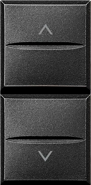 bticino-double-poussoir avec stop pour volets roulants axolute - anthracite - 1 module (hs4036st)
