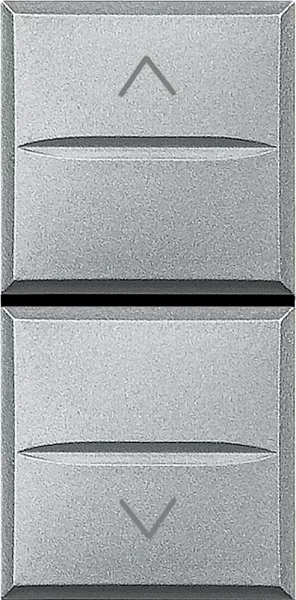 bticino-double-poussoir avec stop pour volets roulants axolute - finition alu - 1 module (hc4036st)