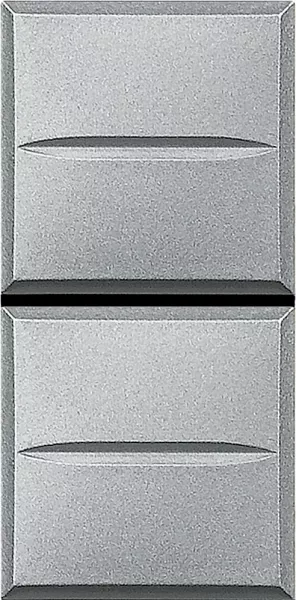bticino-double poussoir axolute no+no 10a 250v~ - finition alu - 1 module (hc4036)