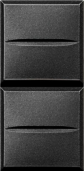 bticino-double poussoir axolute no+no 10a 250v~ - finition anthracite - 1 module (hs4036)