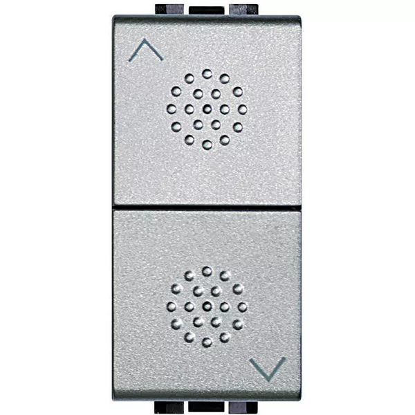 bticino-double-poussoir interbloqu� livinglight pour volet roulant - tech - 1 module (nt4037)