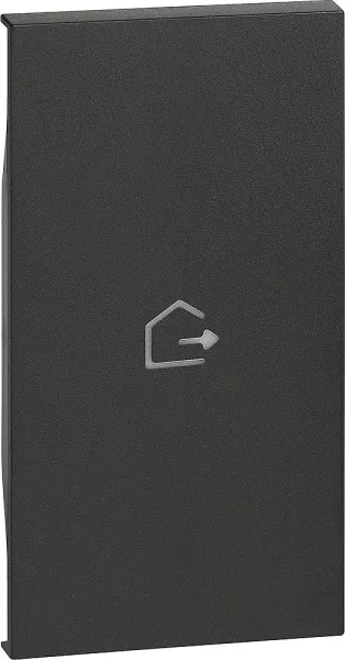 bticino-enjoliveur avec symbole d�part living now 2 modules - noir (btkg01mh2gen)