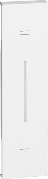 bticino-enjoliveur living now avec marquage +/- myhome_up 1 module - blanc (btkw19mh)