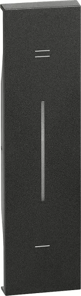 bticino-enjoliveur living now avec marquage +/- myhome_up 1 module - noir (btkg19mh)