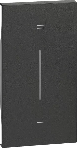 bticino-enjoliveur living now avec marquage +/- myhome_up 2 modules - noir (btkg19mh2)