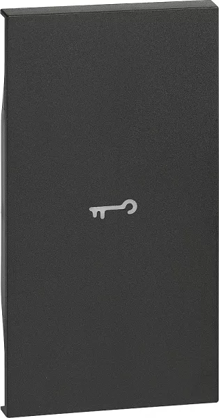 bticino-enjoliveur living now avec marquage cl� 2 modules - noir (btkg01m2f)