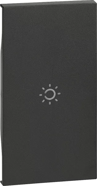 bticino-enjoliveur living now avec marquage lumi�re 2 modules - noir (btkg01m2a)