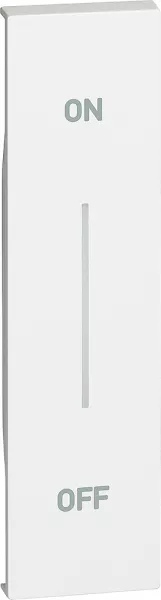 bticino-enjoliveur living now avec marquage on/off myhome_up 1 module - blanc (btkw01mhag)