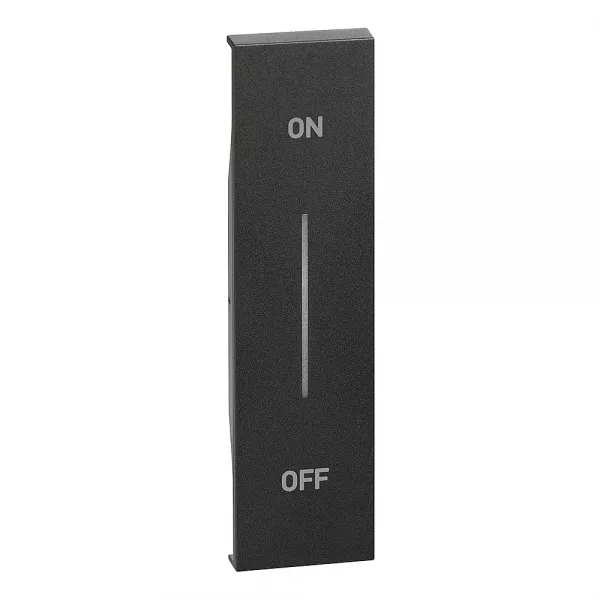 bticino-enjoliveur living now avec marquage on/off myhome_up 1 module - noir (btkg01mhag)