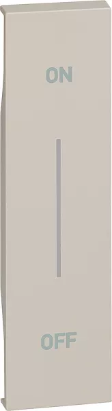 bticino-enjoliveur living now avec marquage on/off myhome_up 1 module - sable (btkm01mhag)
