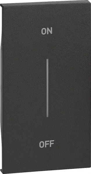 bticino-enjoliveur living now avec marquage on/off myhome_up 2 modules - noir (btkg01mh2ag)