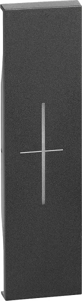 bticino-enjoliveur living now avec marquage stop pour volets myhome_up - noir (btkg06mh)