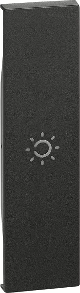 bticino-enjoliveur living now avec symbole lumi�re myhome_up 1 module - noir (btkg01a)