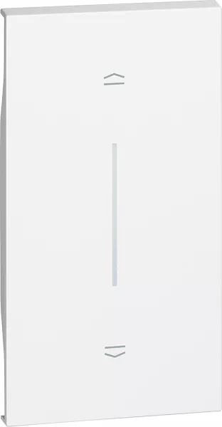 bticino-enjoliveur living now pour poussoir de volets roulants 2 modules - blanc (btkw05m2)
