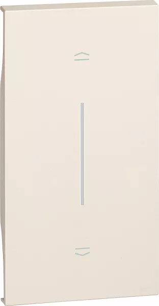 bticino-enjoliveur living now pour poussoir de volets roulants 2 modules - sable (btkm05m2)