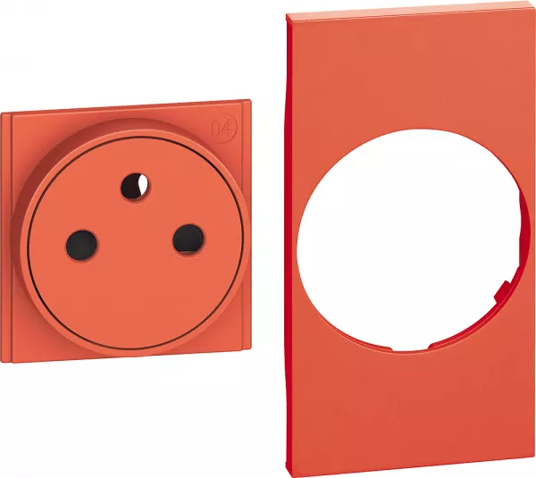 bticino-enjoliveur living now pour prise de courant surface 2 modules - rouge (btkr55f)