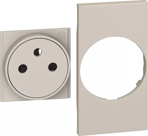 bticino-enjoliveur living now pour prise de courant surface 2 modules - sable (btkm55f)