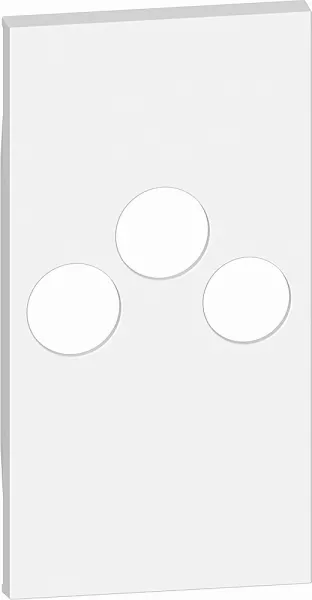 bticino-enjoliveur living now pour prise tv-r-sat 2 modules - blanc (btkw26m2)