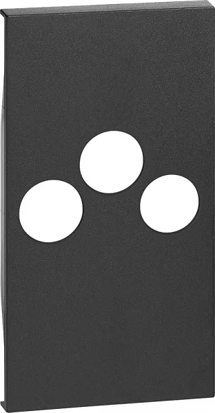 bticino-enjoliveur living now pour prise tv-r-sat 2 modules - noir (btkg26m2)