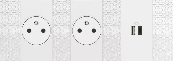 bticino-enjoliveur living now pour prise usb 2 modules - blanc (btkw12c)
