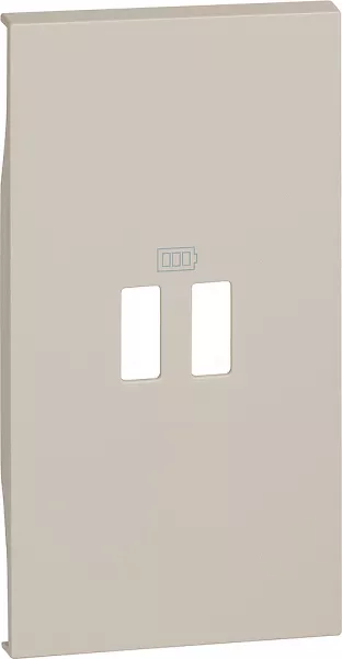 bticino-enjoliveur living now pour prise usb 2 modules - sable (btkm12c)