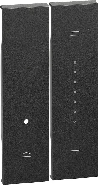 bticino-enjoliveur living now pour variateur 2 modules - noir (btkg19)