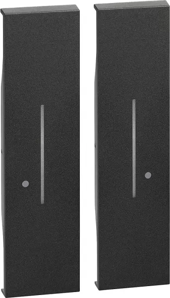 bticino-enjoliveur living now with netatmo pour commande 4 scenarios 2 modules - noir (btkg37m2)