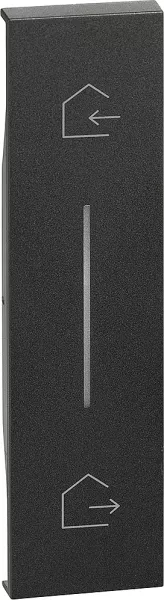 bticino-enjoliveur living now with netatmo pour commande d�part/arriv�e 1 module - noir (btkg40)