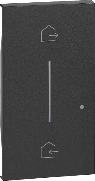 bticino-enjoliveur living now with netatmo pour commande d�part/arriv�e 2 modules - noir (btkg40m2)