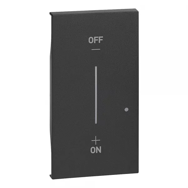 bticino-enjoliveur living now with netatmo pour commande �clairage 2 modules - noir (btkg42m2)