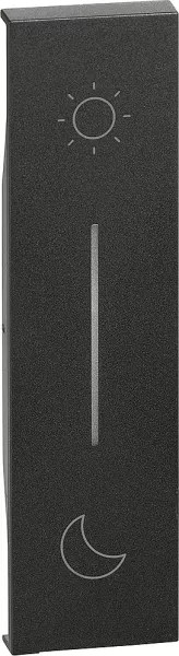 bticino-enjoliveur living now with netatmo pour commande lever/coucher 1 module - noir (btkg41)