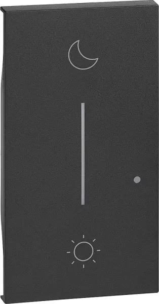 bticino-enjoliveur living now with netatmo pour commande lever/coucher 2 modules - noir (btkg41m2)