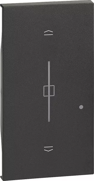 bticino-enjoliveur living now with netatmo pour commande volets 2 modules - noir (btkg43m2)
