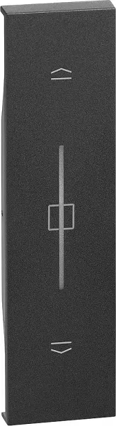 bticino-enjoliveur living now with netatmo pour inter et cde de volets 1 module - noir (btkg32)