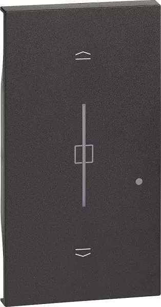 bticino-enjoliveur living now with netatmo pour interrupteur de volets 2 modules - noir (btkg32m2)