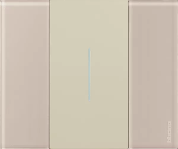 bticino-enjoliveur living now with netatmo pour interrupteur variateur 2 modules - sable (btkm33m2)
