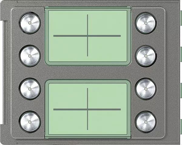 bticino-fa�ade sfera robur pour module �lectronique audio 8 appels sur 2 rang�es (352185)