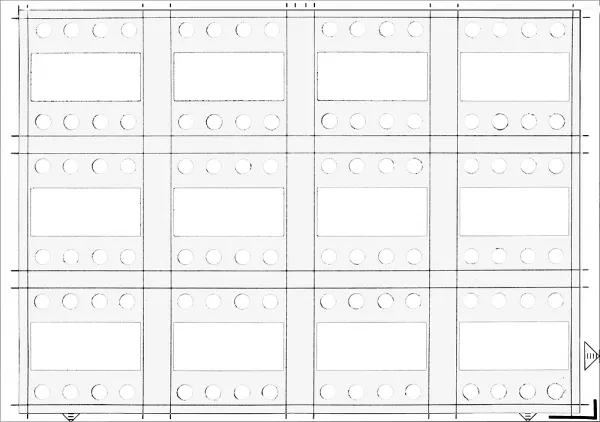 bticino-feuilles a5 personnalisables blanches pour commande 8 boutons-poussoirs (3542)