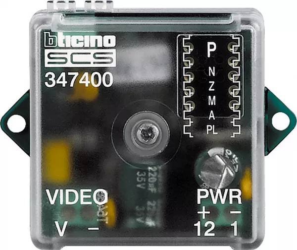 bticino-interface cam�ra coaxiale pour installation bus 2 fils vid�o (347400)