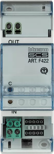 bticino-interface modulaire bus-bus pour extension d\'installation - 2 modules (f422)
