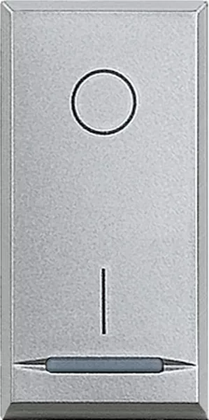 bticino-interrupteur bipolaire 20a axolute - finition alu - 1 module (hc4002)